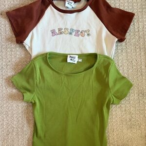 Princess Polly Baby Tee Set - White and Green